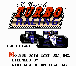 Al Unser Jr. Turbo Racing screenshot 3 for NES